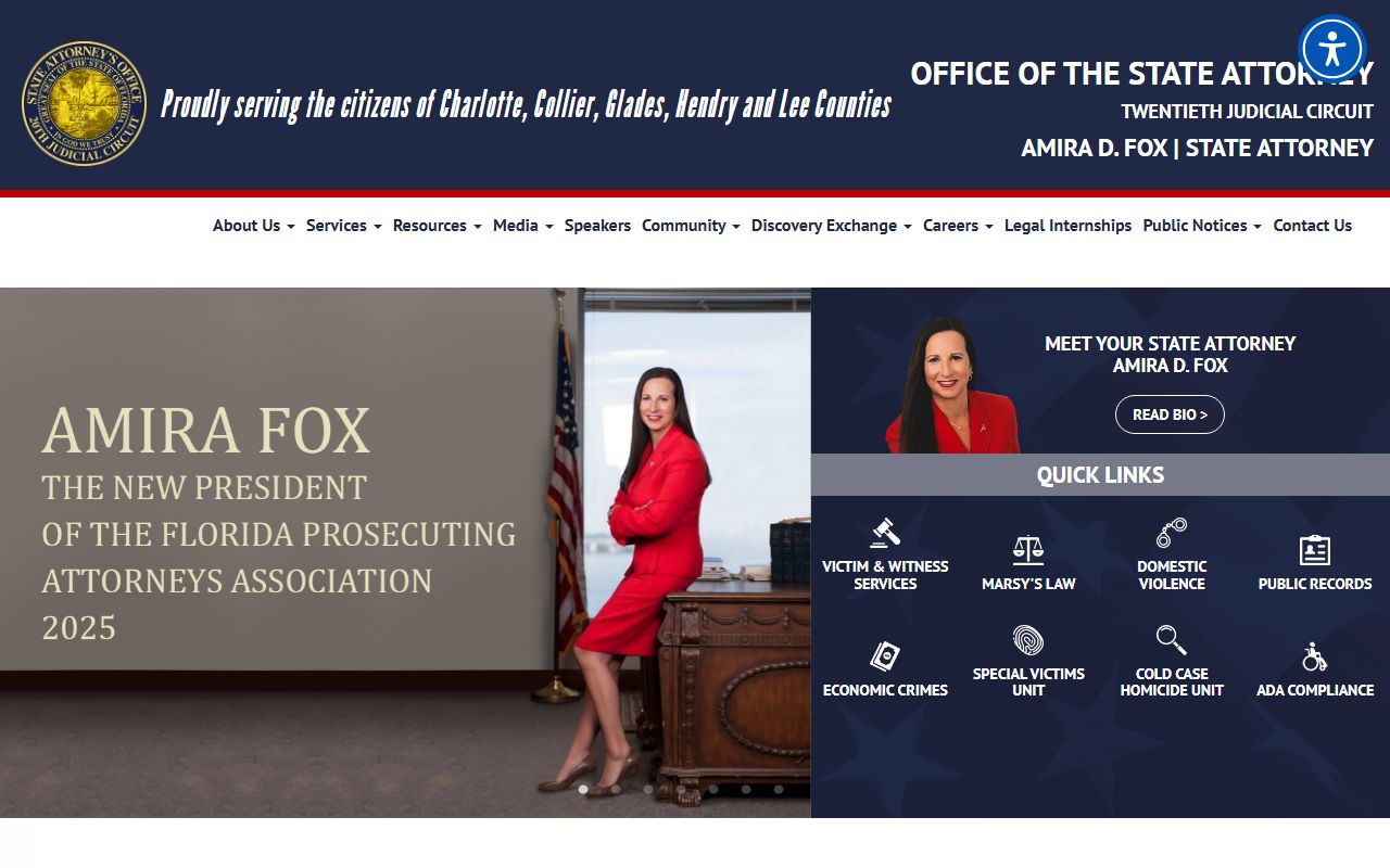 Lee County criminal records State Attorney Twentieth Judicial Circuit official site