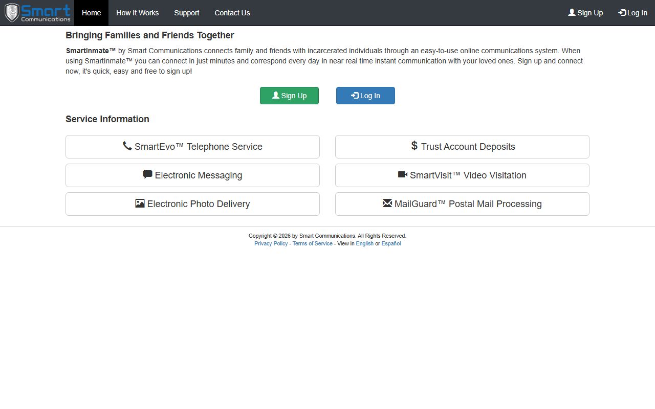 Lee County released inmate SmartInmate post-release mail and message access page